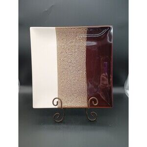 Pier One Imports TriColor 12" Chop Plate Brown Square